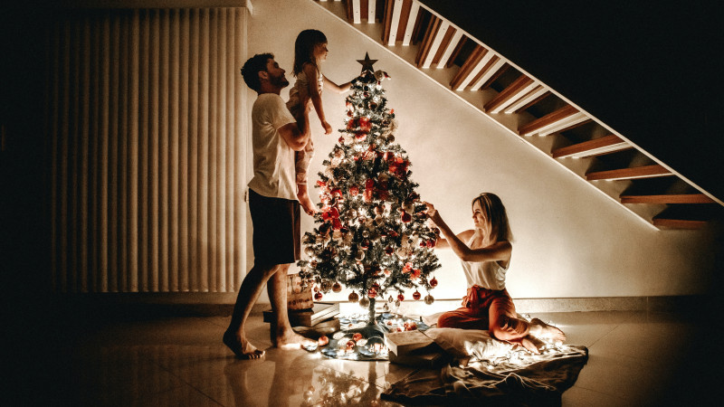 Christmas Tree Decorating Image