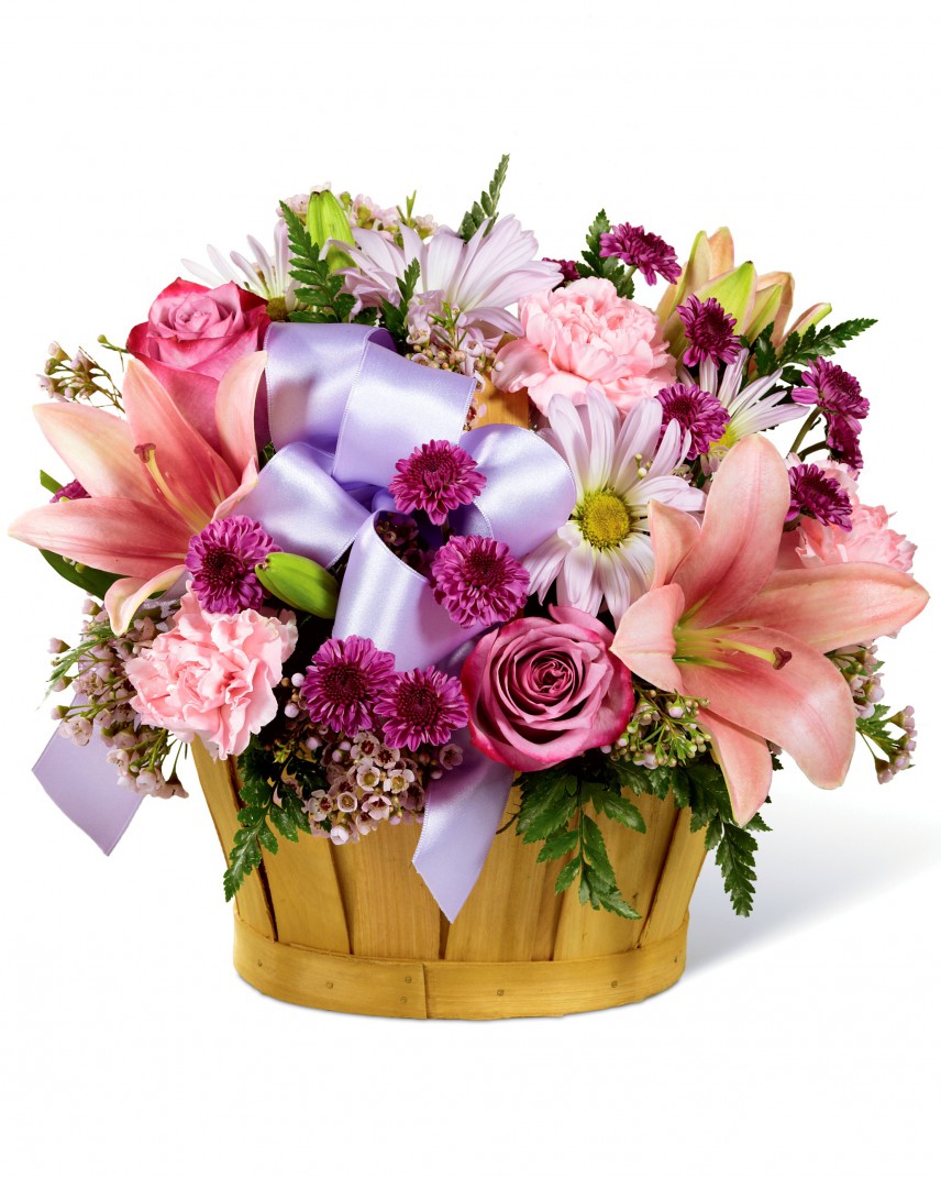 Send New Baby Flower Basket It's a Girl Today Flower Delivery