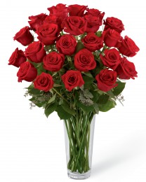 2 Dozen Red Roses with Vase