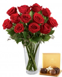 Red Rose Bouquet with Godiva® Chocolates