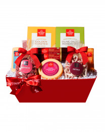 Valentine meat and cheese Gift Basket